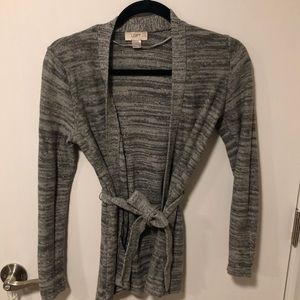 Sparkly tie sweater